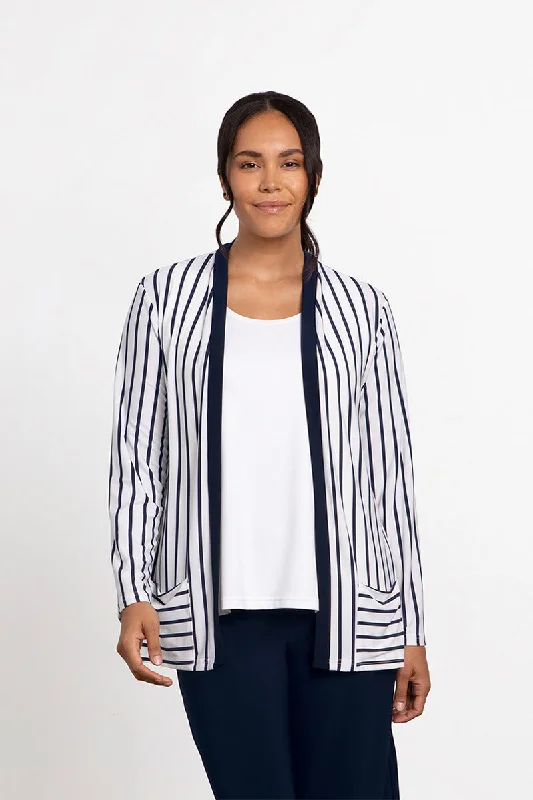 From Casual To Classy Everyday Cardigan | Navy Stripe