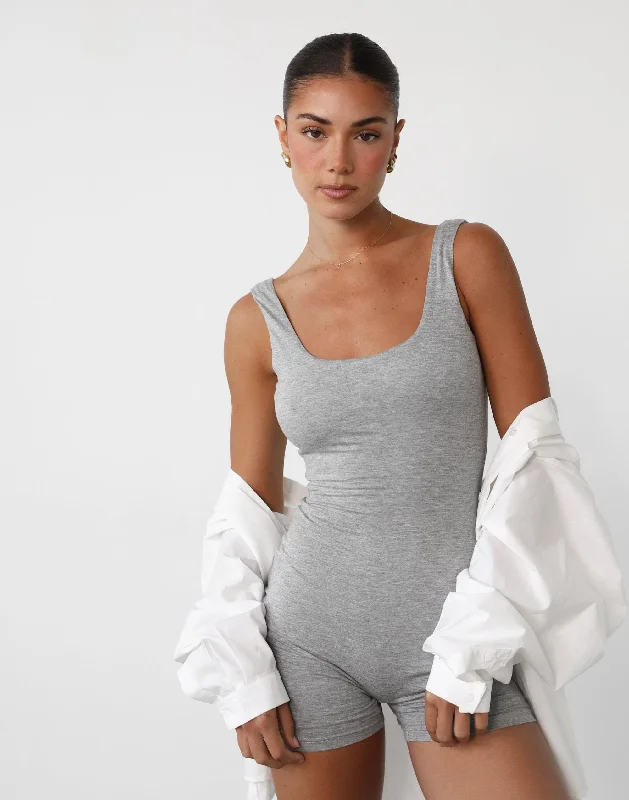 Effortless Chic Apparel Amazia Playsuit (Grey Marle)