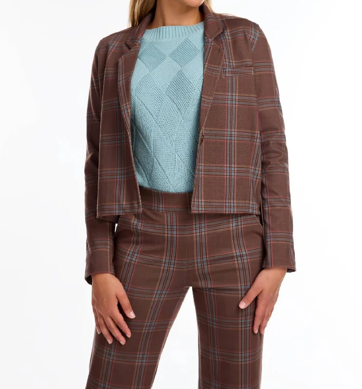 Sale Event, Prices Rock Cropped Blazer In Tribeca Check