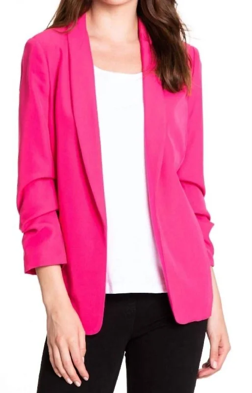 Summer Fashion Time Slow Down Jacket In Azalea Pink