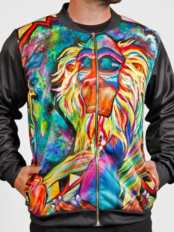 Special Occasion Wear Meditating Rafiki Bomber Jacket