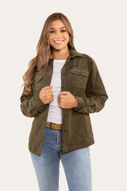 Colorful Clothing Rosewood Womens Overshirt - Military Green