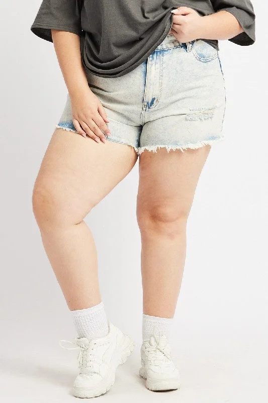 The Epitome Of Modern Women's Fashion Denim Relaxed Shorts High Rise