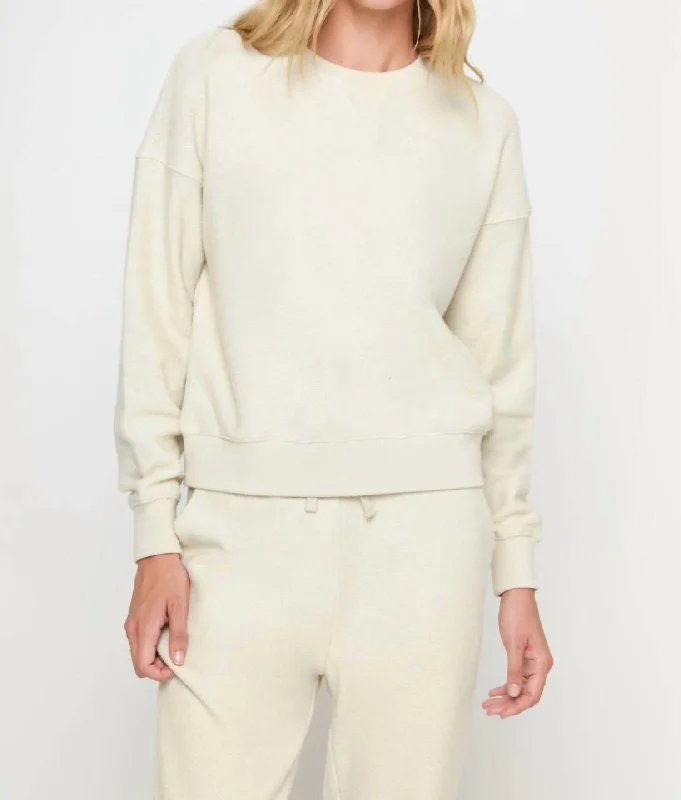 Chic Style, Always In Vogue Andi Sweatshirt In Birch