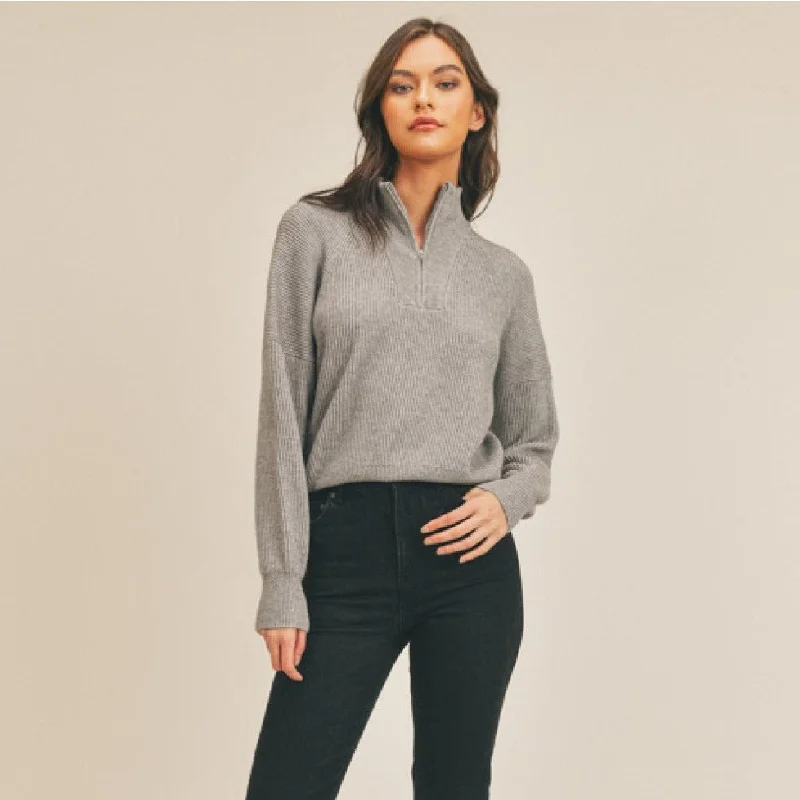 Massive Selection Sale Half Zip Sweater (Grey)