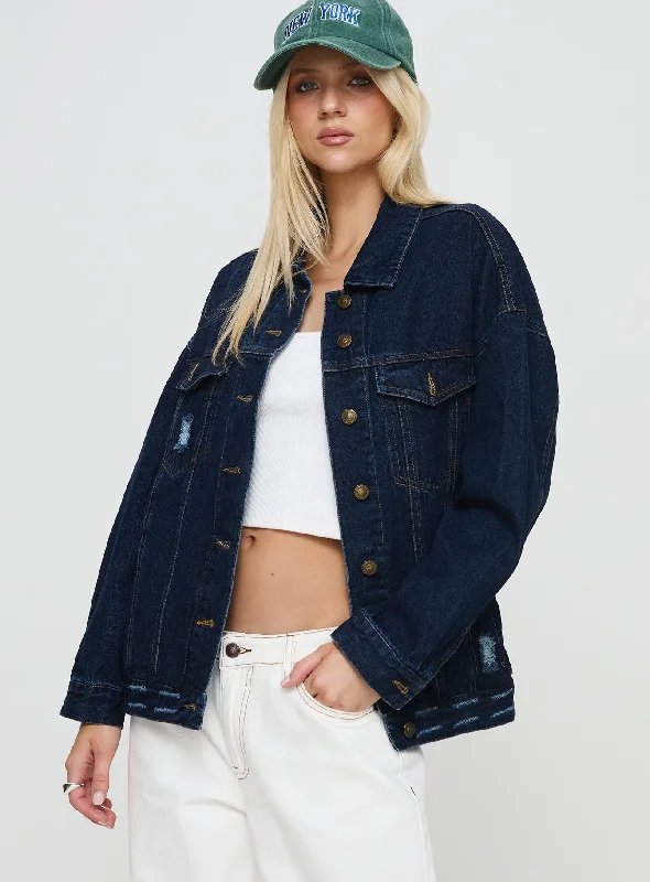 First Order Discount In The World Jacket Blue Denim