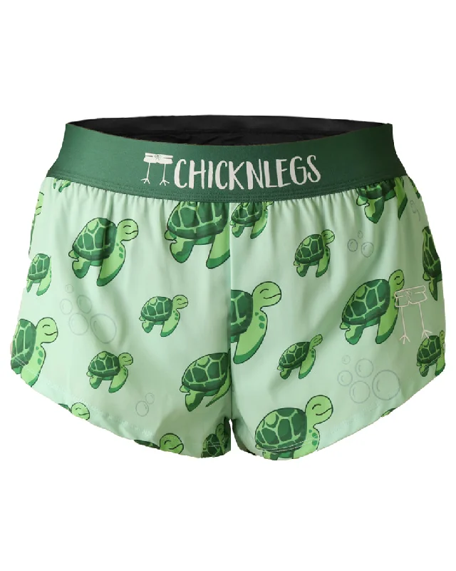 Elegant Ensemble Women's Sea Turtles 1.5" Split Shorts