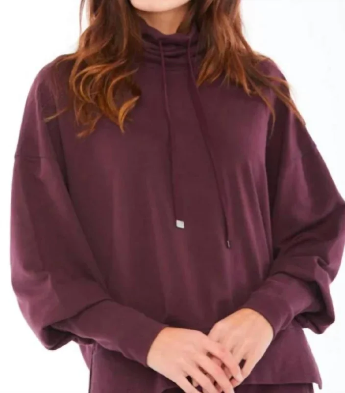 Eclectic Style Wardrobe Juna Long Sleeve Top In Berry