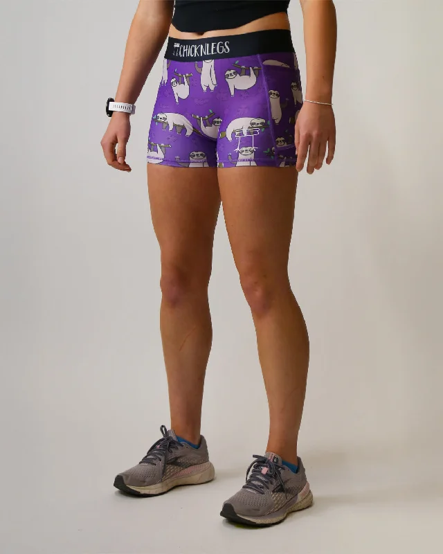 Elegant Details Women's Sloths 3" Compression Shorts