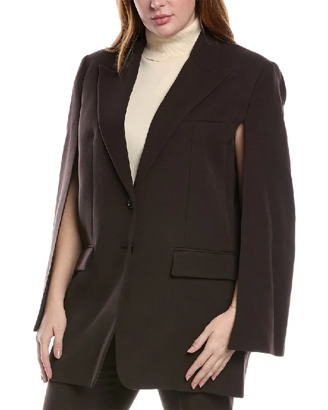 Your Timeless Wardrobe Awaits Michael Kors Collection Wool Cape Jacket