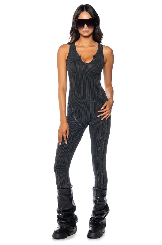 Fashion Deal MONTE MINERAL WASH JUMPSUIT