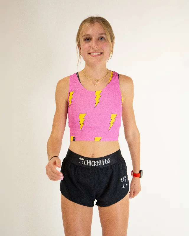 Formal Outfit Women's Pink Bolts PWR Crop Top