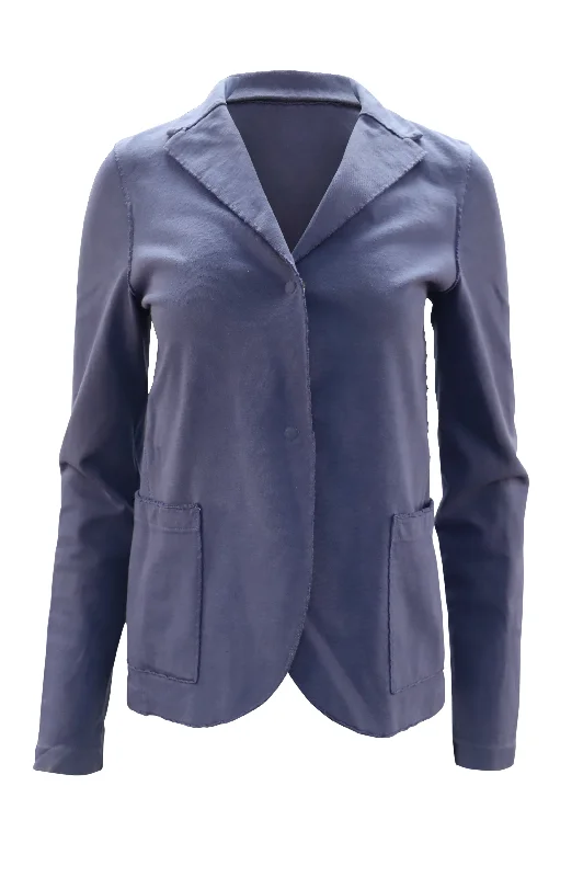 Unbeatable Prices Harris Wharf London Raw Edge Detail Blazer in Blue Cotton