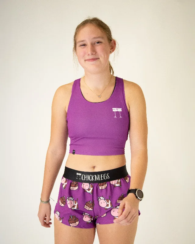 Exclusive Sale Women's Deep Purple PWR Crop Top