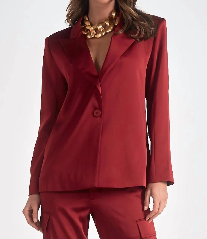 Gift Ideas Analese Blazer In Maroon