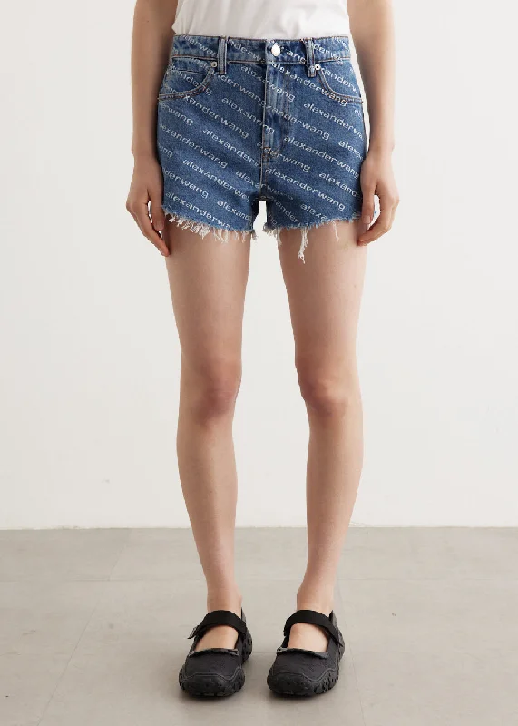 Top Deals Logo Print Bite Shorts