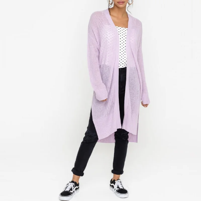 Elegant Styles Light Knit Cardigan (Lilac)