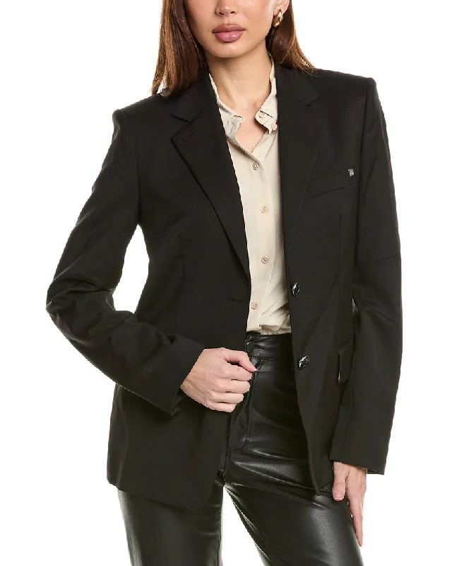 Affordable Women's Outfit End Of Season Sale Helmut Lang Curve Classic Wool Blazer