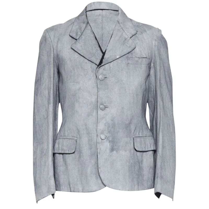 Women’S Urban Fashion Maison Margiela silver painted casual blazer jacket