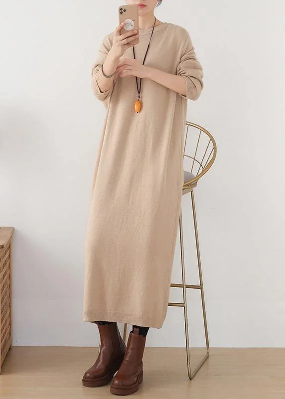 Best-Sellers Christmas warm Sweater o neckweather DIY nude oversized knit dresses