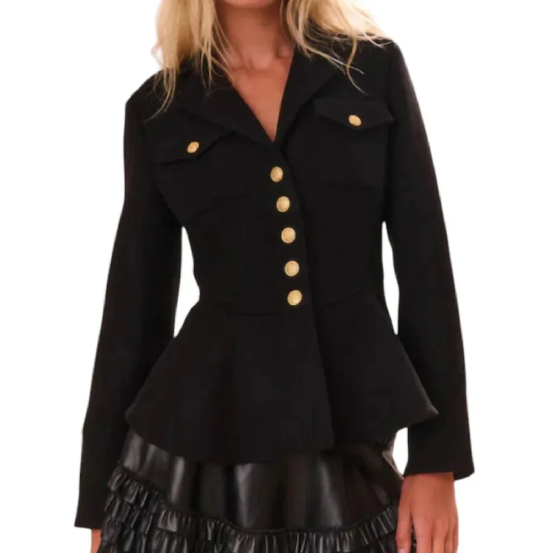 Luxe Layering Theda Jacket In Black