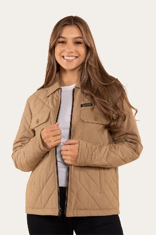 Evening Elegance Marley Womens Reversible Jacket - Tan