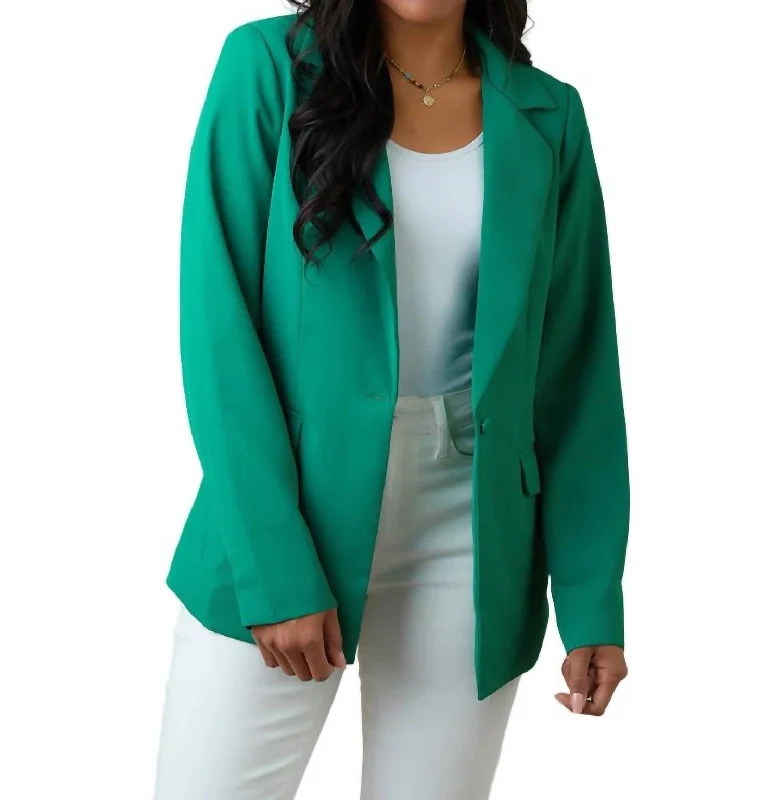 Colorful Clothing Business As Usual Blazer In Green