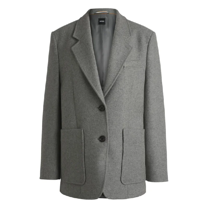 Dive Into Trendy Styles Oversize-fit blazer in melange wool