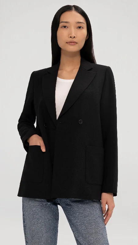 Browse Our Top Products Easy Blazer in Textured Crepe | Black