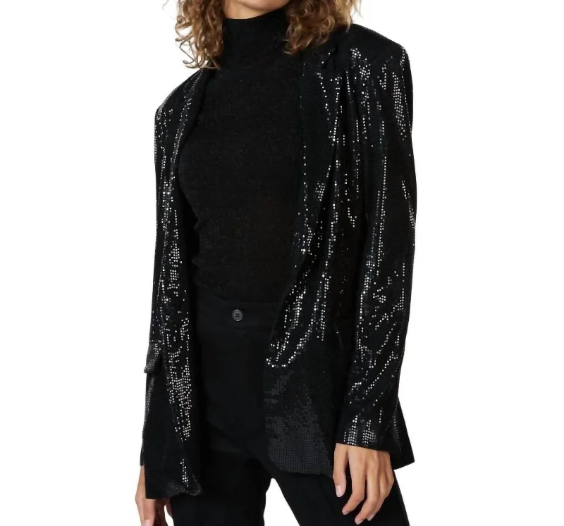 Hot Brand Discounts Sequin Blazer In Black