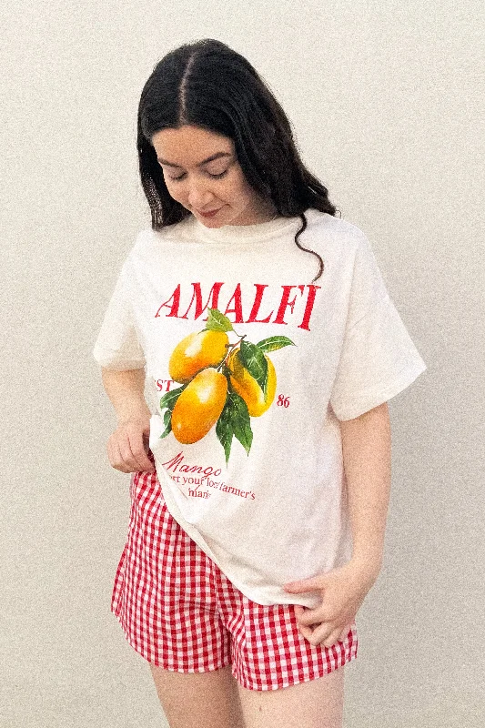 Explore What's New By Frankie - Amalfi T Shirt Set, White/Red Gingham