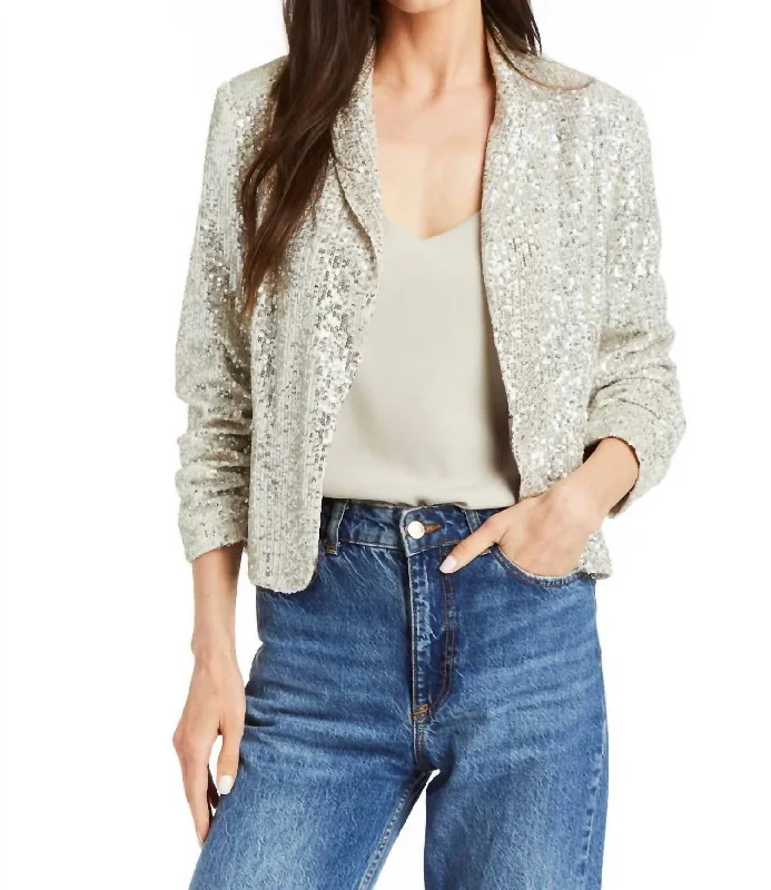 Clearance Sale, All Cheap Suzie Sequin Blazer In Stone