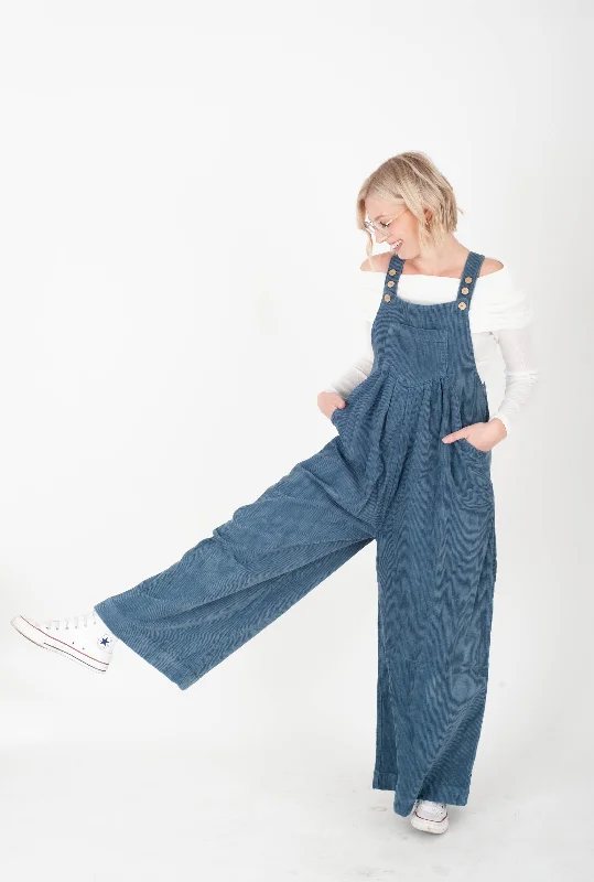 Casual Chic Vintage Corduroy Overalls