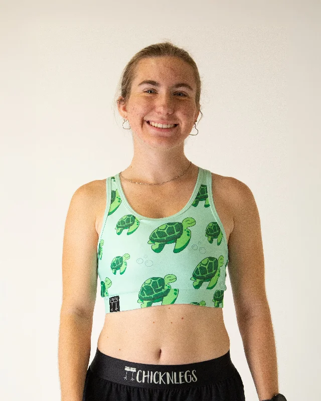 Polished Finish Women's Sea Turtles OG Sports Bra