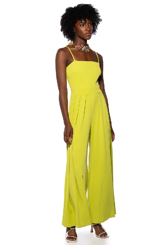 Sleek Design MEL WIDE LEG JUMPSUIT IN LIME