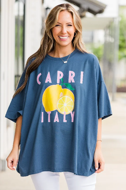 Trend Alert Italian Summer Boyfriend Tee, Navy