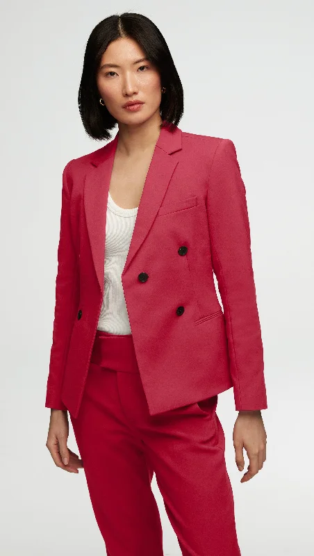 Seasonal Clearance Crossover Blazer in Performance Cotton | Raspberry