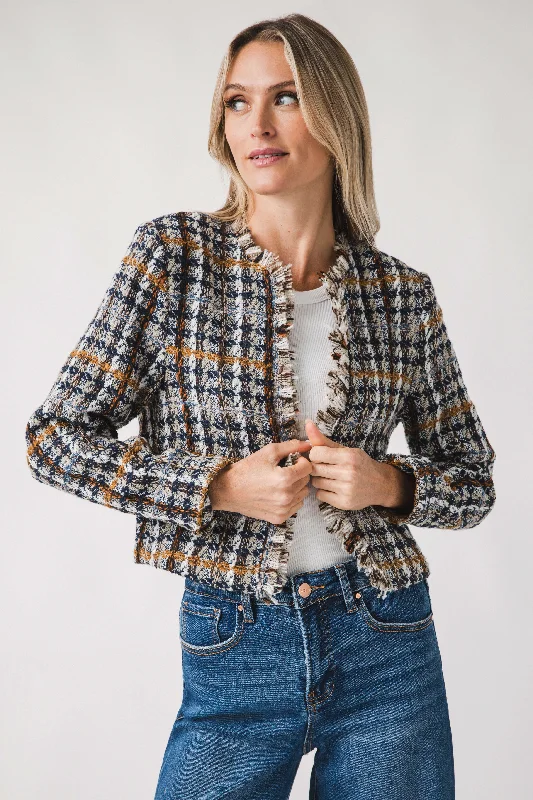 Style Breakthroughs THML Tweed Plaid Jacket