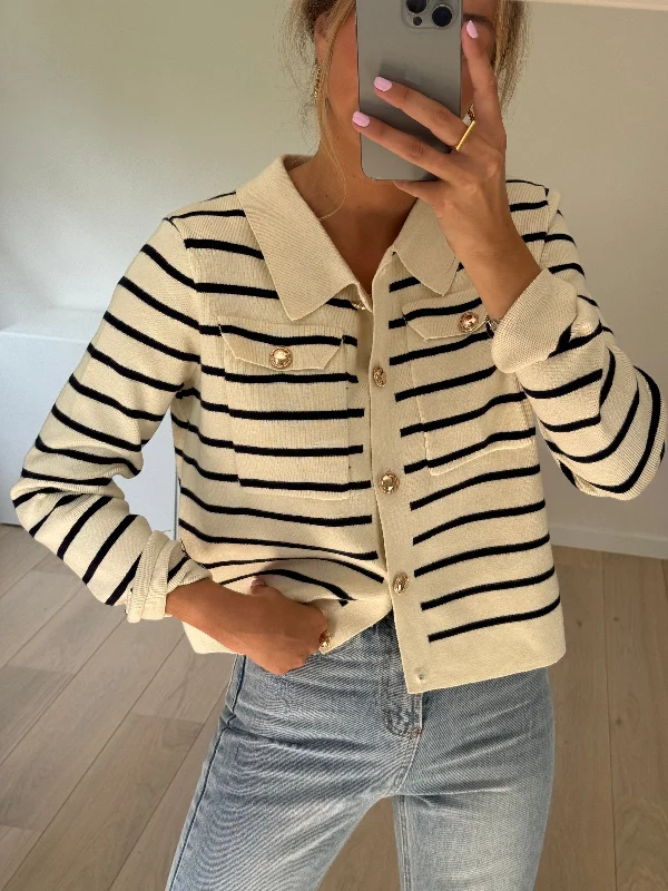 Latest Fashion Striped Kala Cardigan