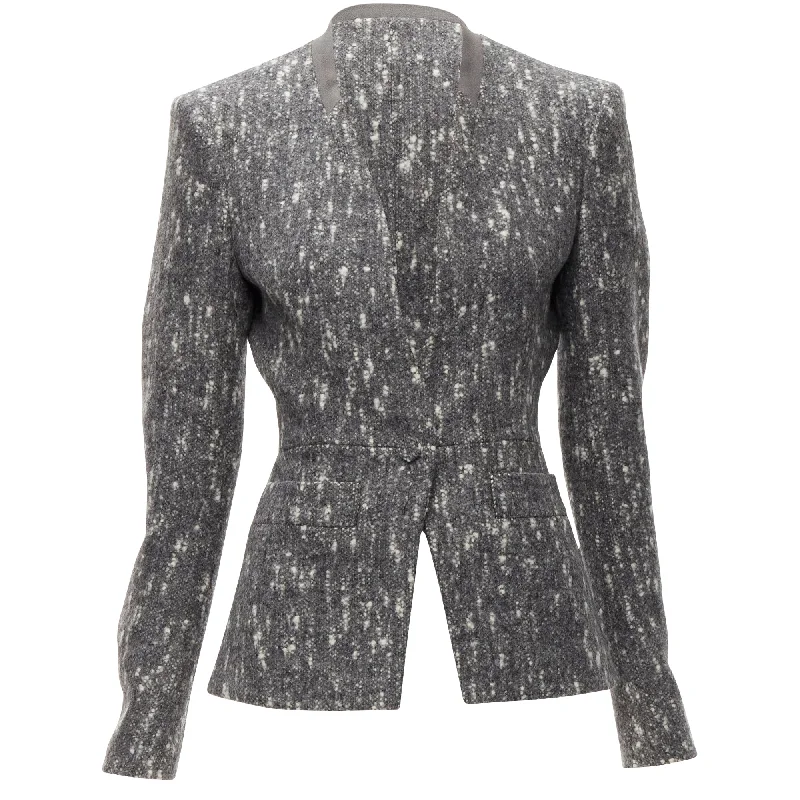 Refined Look Balenciaga Ghesquiere speckled fitted blazer jacket