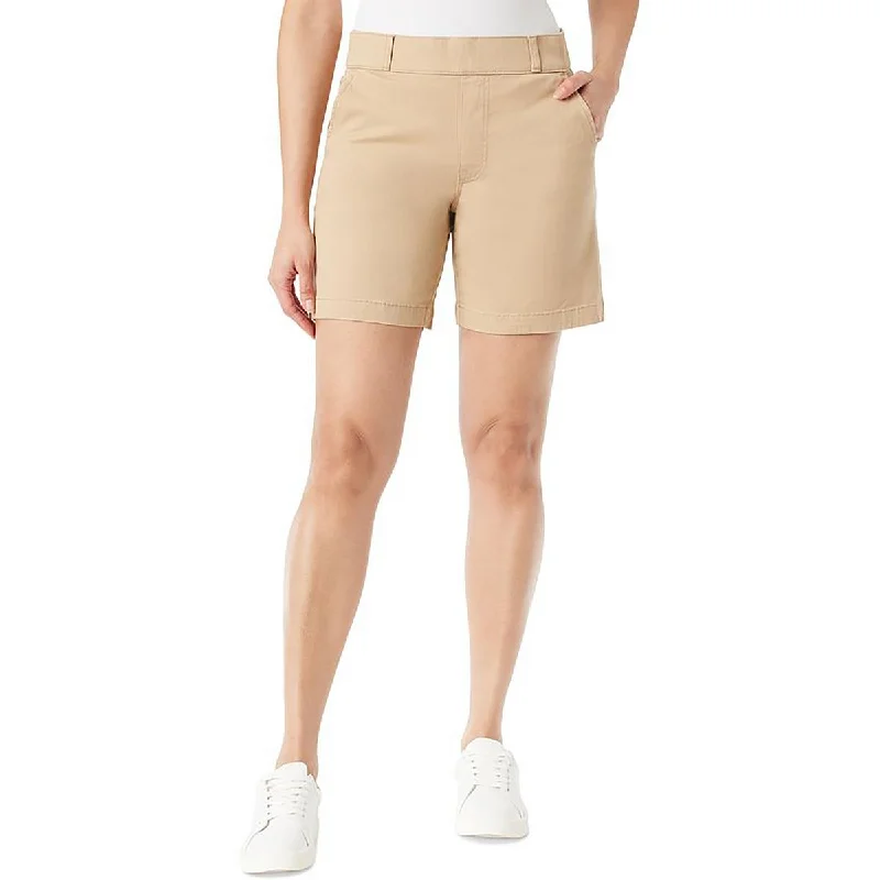 Sophisticated Fashion Womens Pockets Khaki Khaki Shorts