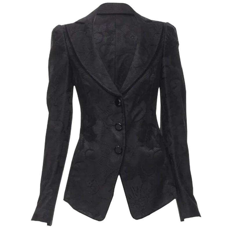 Trend Alert Emporio Armani lace jewel button blazer