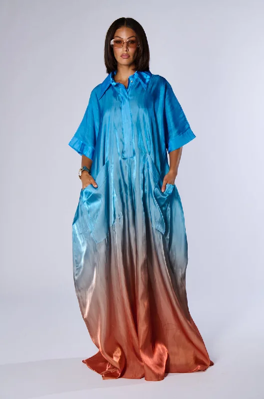 Feminine Elegance ISLA OMBRE OVERSIZED SATIN JUMPSUIT