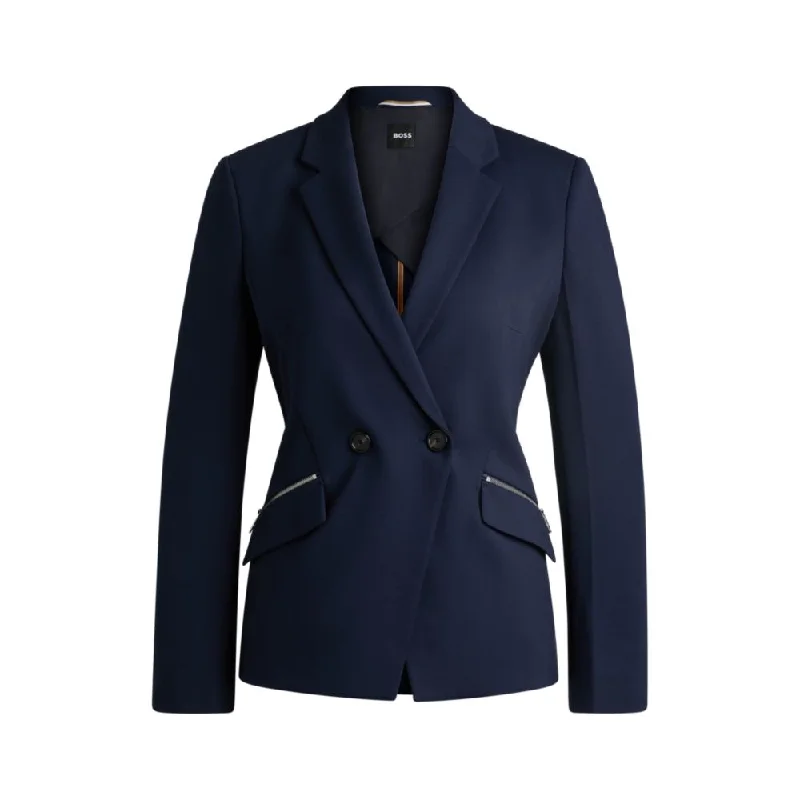 Chic Style, Always In Vogue Slim-fit blazer with zipped pockets