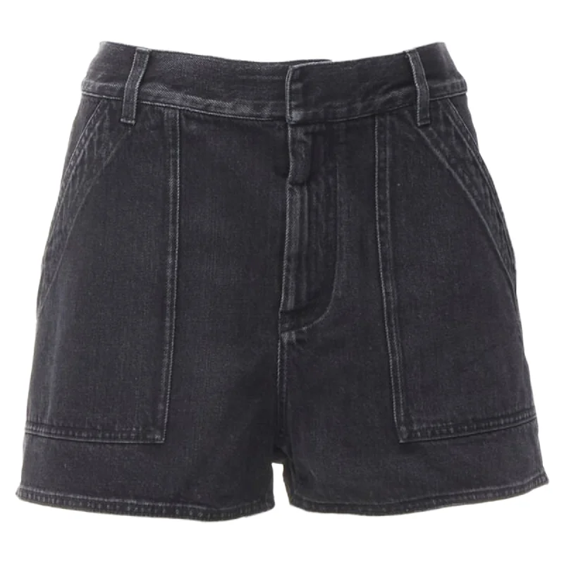 Sleek Design Christian Dior washed cotton denim cargo pocket shorts