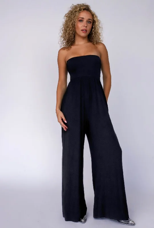 Elegant Clothing All Weekend Long Strapless Jumpsuit