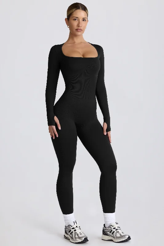 Special Offer Super Sculpt Seamless Full-Length Jumpsuit in Black