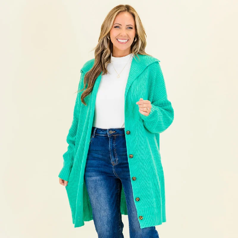 Limited-Time Offer Lost Time Cardigan, Emerald