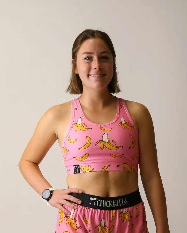 Luxury Fashion Women's Pink Banana OG Sports Bra