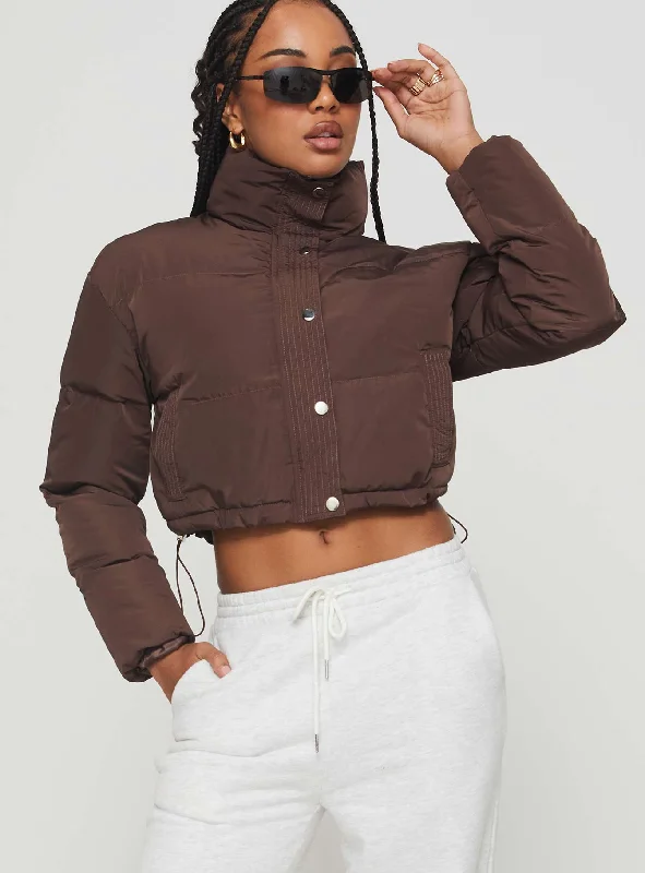 Winter Warm - Up Sale Soprese Puffer Jacket Chocolate